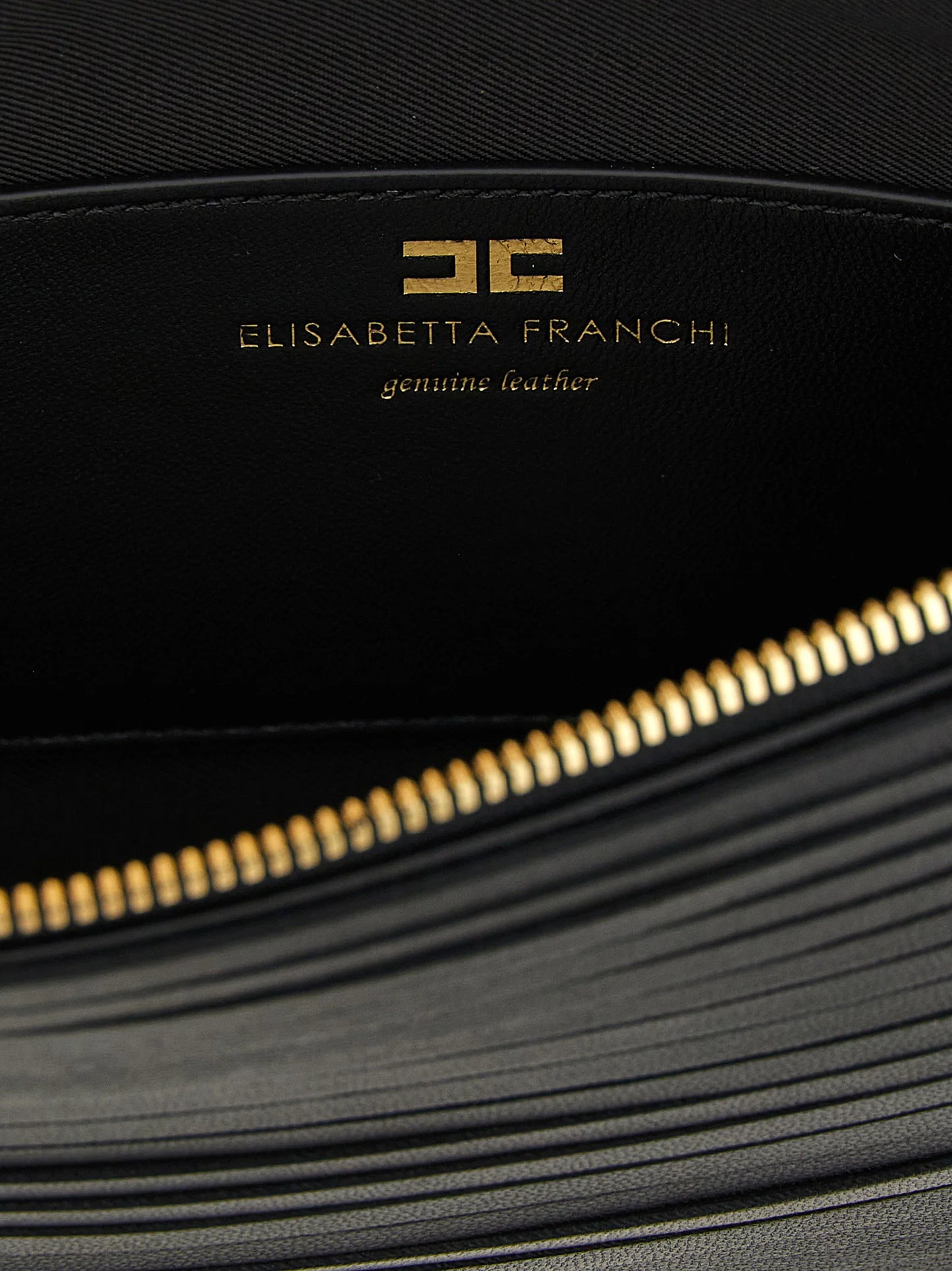 Elisabetta Franchi Fringed Clutch svart