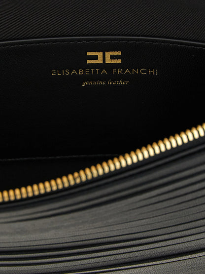 Elisabetta Franchi Fringed Clutch svart