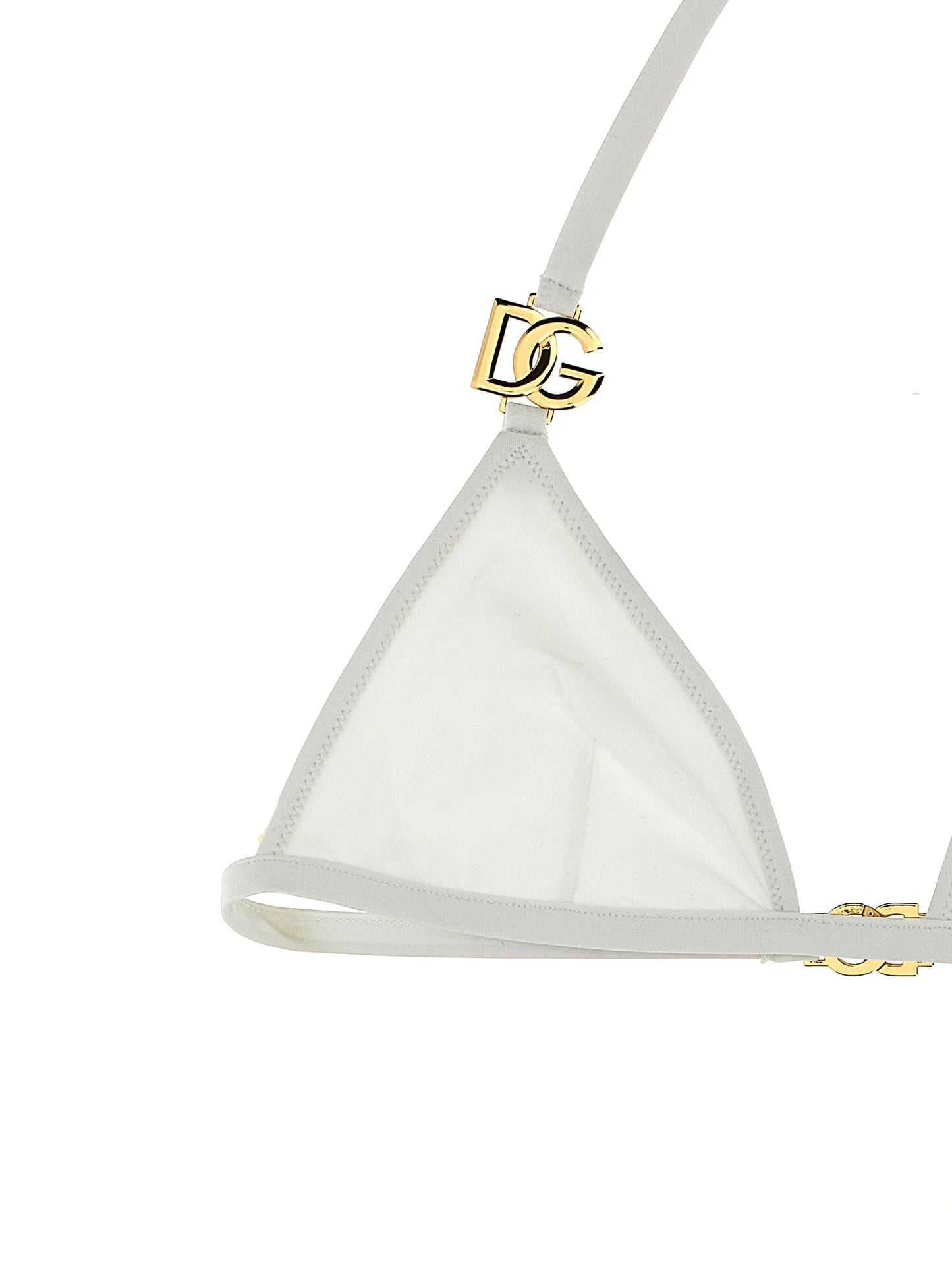 Dolce & Gabbana Logo Bikini Set vit