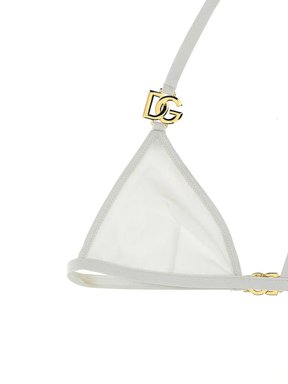Dolce & Gabbana Logo Bikini Set vit